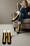 Chicken Leg Patterned Funny Design Cotton Pairs of Knee-Length Women's Socks - 5