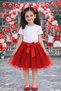 Girls' Red Tutu Skirt – School Event and Holiday Performance Skirt Ages 5-13