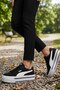 Mayze Canvas Women's Black Platform Sole Casual Sneakers - Comfortable and Stylish Street Style - 8