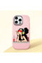 iPhone 16 Pro Max Compatible Camera Protected Pink Soft Silicone Phone Case Fashion Patterned