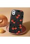 iPhone XS Max Compatible Camera Protected Black Soft Silicone Phone Case Vişne Patterned - 2