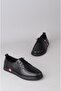 Seç 2485 Haki̇ki̇ De Leather Asual Women's Shoes Black - 8