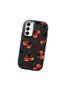 Samsung Galaxy A05S Compatible Camera Protected Black Soft Silicone Phone Case Cherry Patterned - 3