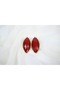 Bkp091 Bordo Stone Marquise Earrings (Length 40 mm) - 2