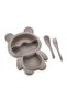 Baby Feeding Plate with Compartments – Children's Food Plate with Spoon and Fork Bpa Free Baby Feeding Set - 6