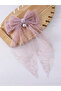 Pink Lace Bow Hair Clip - 2