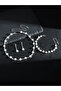 Faux Pearl Rhinestone Necklace with Bracelet and Earrings et - 5