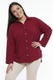 Women's Pearl Detailed Large Size Ayrobin L Stretch Fabric Shirt