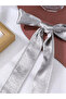 Grey Satin Bow Hair Clip - 3