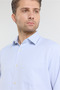 Navy Blue Self Patterned Hard Collar Long Sleeve Pocketed Comfort Fit Cotton Pack Shirts 1004255219 - 4