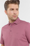 Men's Dusty Rose Italian Collar Short Sleeve Comfort Fit Flexible T-Shirt 1011260156 - 5