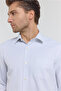 White Self-Patterned Hard Collar Long Sleeve Pocketed Comfort Fit Cotton Shirt 1004255226 - 4