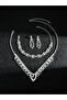 Rhinestone Necklace with Bracelet and Earrings et - 6