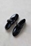 Bella Women's Belt Detail Leather Ballet Flats Black - 2