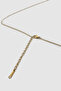 Pixel Design Heart Figured Zircon Stone Gold Bijouterie Necklace - 4