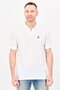 Men Regular Fit Embroidered Logo Short Sleeve Polo Shirt, White