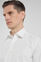 Cream Color Hard Collar Long Sleeve Pocketless Slim Fit Cotton Shirt 1004255913 - 4