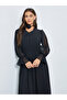 Black Chiffon Floral Neck Tie Maxi Dress - 2