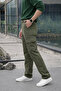 Men's High Waist Premium Khaki Cargo Baggy Pants - 5
