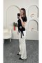 Flared Power L Lycra High Waist Jeans White Color - 3