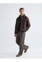 Brown Comfortable Fit Men's Suede Coat - 7
