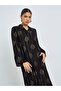 Black Foil Print Lurex Jalabiya - 2