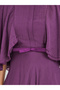 Purple Cape Sleeve A-Line Maxi Dress - 4