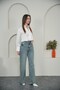 Wide Leg High Waist Blue Jeans