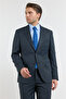 Navy Blue Mono Collar Flexible Waist 6 Drop Comfort Fit Full Lining Flexible Suit 1001260152 - 2