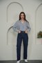 Straight Cut Straight Jean Navy Blue Color