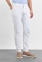 White 5-Pocket Straight Leg Pants Gabardine Slim Fit Cotton 1003260318 - 2