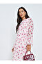 Pink Floral Print Ruffled Maxi Dress - 2