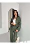 Women's Glittery Long Sleeve Modal Fabric Kimono Pants Double Set – Stylish and Comfortable Women's Set - 4