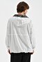 Women's Inside D Lace Detailed Hooded Design Raincoat Jacket - 3