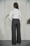 Wide Leg High Waist Brown Jeans - 5