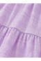 Girls Purple Textured Strappy Tiered Dress - 7