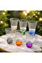 6-Piece Crystal Ball Set with Details D Patterned Colorful Coffee Cups & Presentation