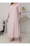 Pink Floral Print Short Sleeve Nightdress