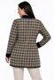 Women's Front Button Double Pocketed Patterned Glittery Plus Size Cardigan - 4