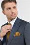 Navy Blue Mono Collar Flexible Waist 6 Drop Comfort Fit Full Lining Flexible Suit 1001260152 - 5