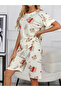 Bear Print Round Neck T-Shirt and Shorts Set - 4