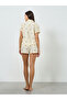 Beige Teddy Bear Print Shirt and Shorts Set - 5