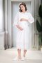 New Season Ecru Linen Eyelet Embroidery Summer 100% Cotton Short Sleeve Design Maternity Pajamas Nightgown Set - 7