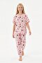 Cat Fabric Printed Pajama Set - 2