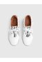 Elora Genuine Printed Leather Women's White Sports Shoes - 5