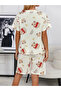 Bear Print Round Neck T-Shirt and Shorts Set - 2