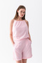 Summer Linen Strap Top and Shorts Set Women's Beach Dress Combination Comfortable Casual Shorts Blouse Set - 6