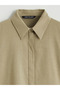 Khaki Textured Women's Shirt Tunic - 3