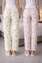100% Cotton Combed Single Jersey Double Set of 2 Women's Pajama Bottoms - 6