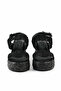 Genuine Suede Leather Black Women's Sandals - Rgn30 - 3